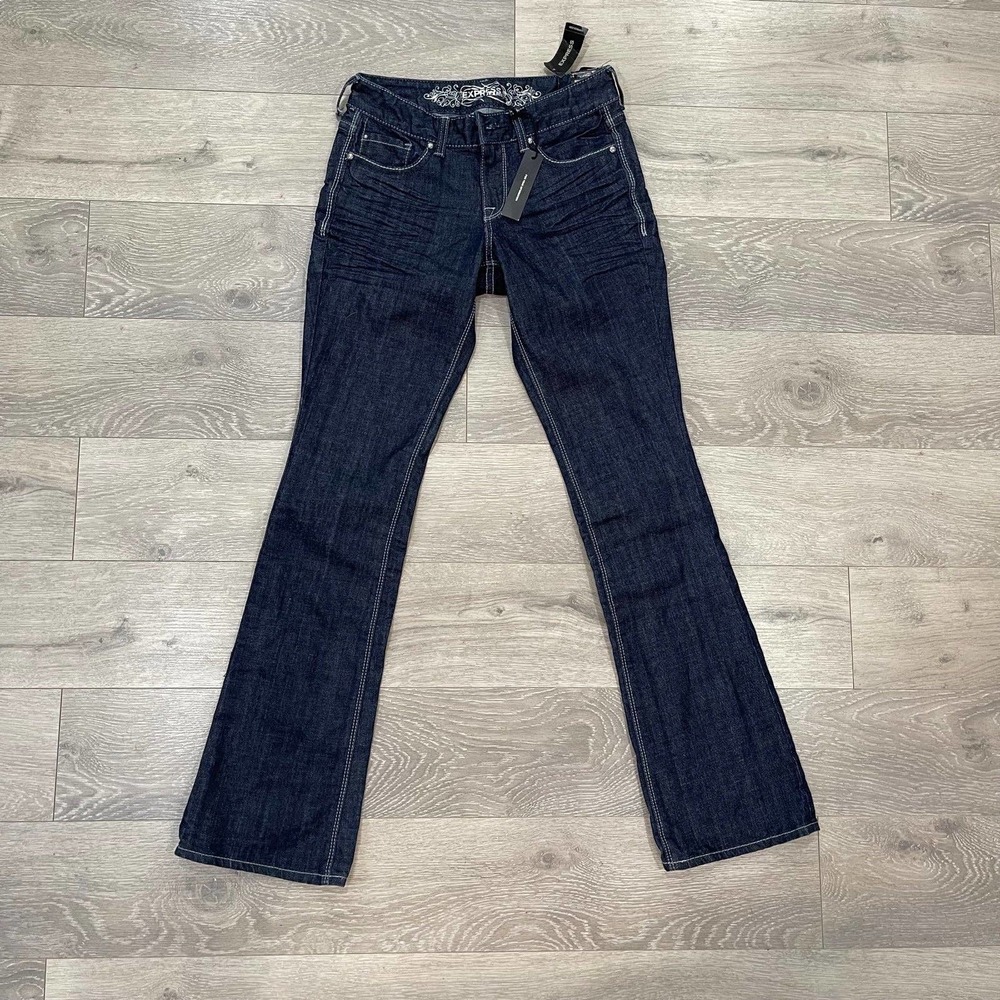 NWT Express womens Ava Curvy Fit Mid Rise Boot Cut size 0R